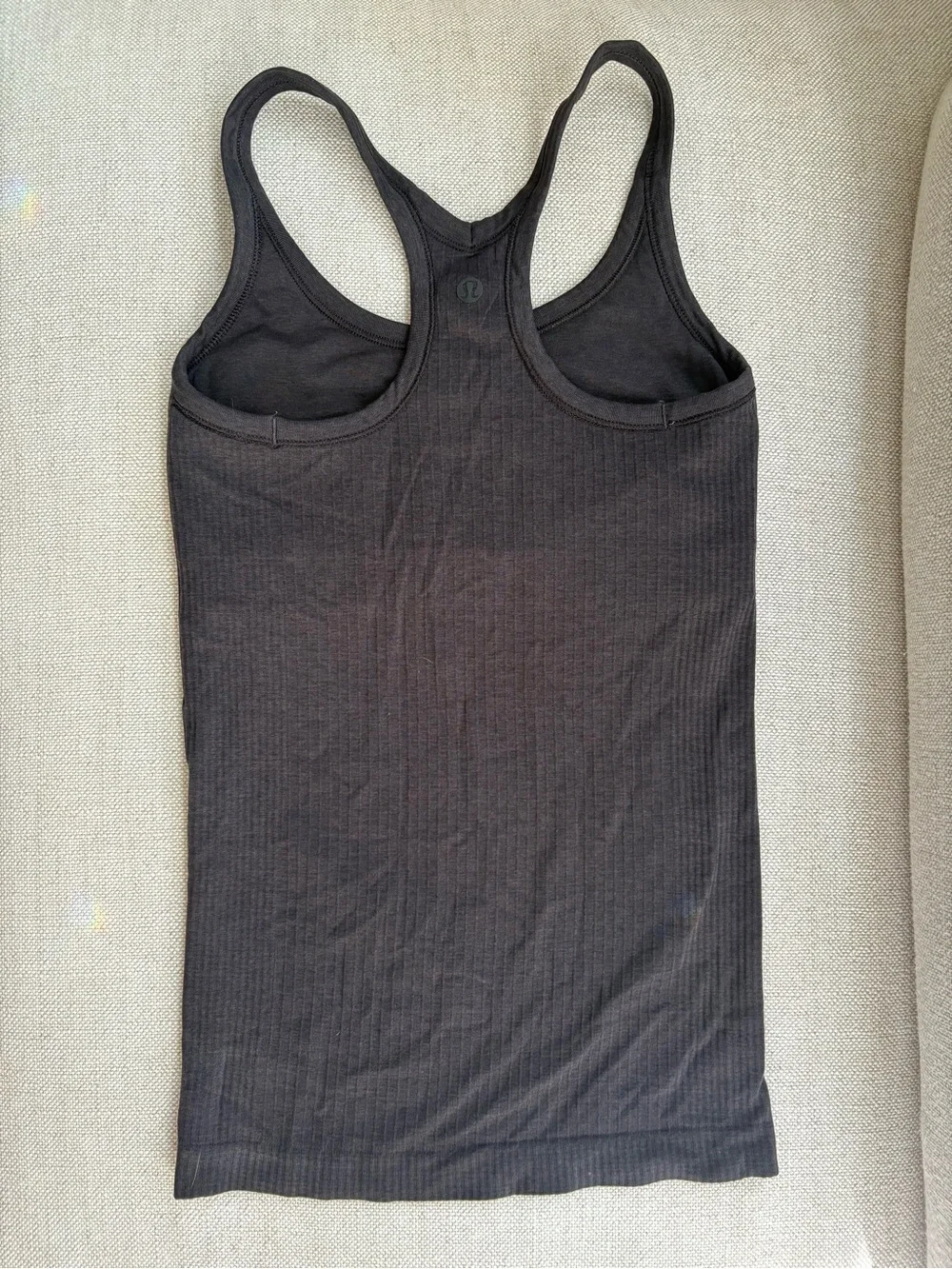 Lululemon Black Ribbed Racerback Tank Top - Women - size 2